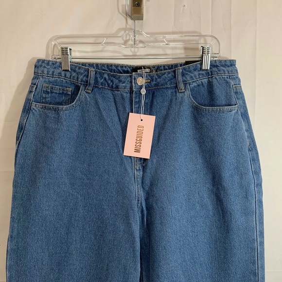Missguided Womens NWT Riot Highwaisted Mom Jeans in Rigid Blue Size 12R / UK 16R - Picture 3 of 6